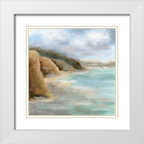 Morning Sun White Modern Wood Framed Art Print with Double Matting by Keusder, Danusia