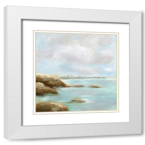 Summer Is Here White Modern Wood Framed Art Print with Double Matting by Keusder, Danusia