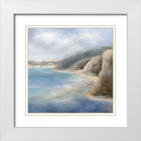 Water Chill White Modern Wood Framed Art Print with Double Matting by Keusder, Danusia