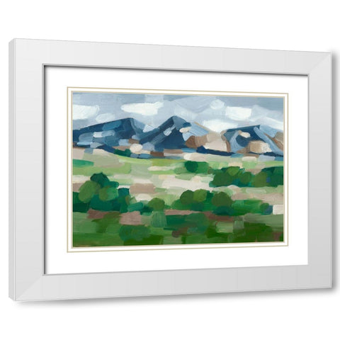 Blue Ridge Valley I White Modern Wood Framed Art Print with Double Matting by Harper, Ethan