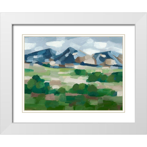 Blue Ridge Valley I White Modern Wood Framed Art Print with Double Matting by Harper, Ethan