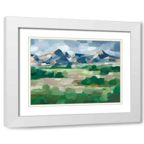 Blue Ridge Valley II White Modern Wood Framed Art Print with Double Matting by Harper, Ethan