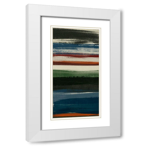 Lodge Strata I White Modern Wood Framed Art Print with Double Matting by Vess, June Erica