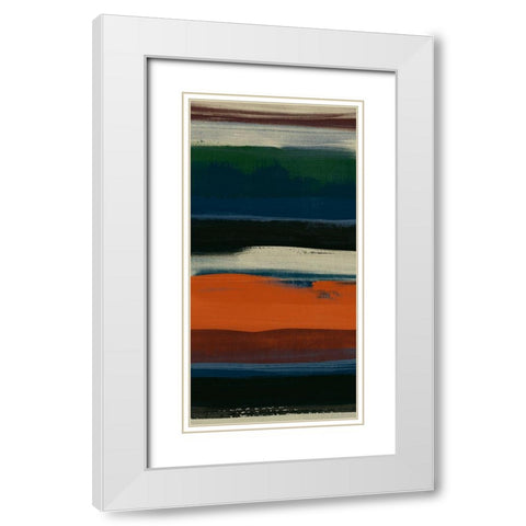 Lodge Strata II White Modern Wood Framed Art Print with Double Matting by Vess, June Erica