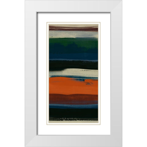 Lodge Strata II White Modern Wood Framed Art Print with Double Matting by Vess, June Erica