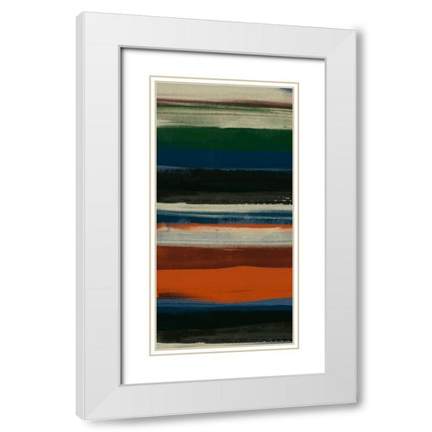 Lodge Strata III White Modern Wood Framed Art Print with Double Matting by Vess, June Erica