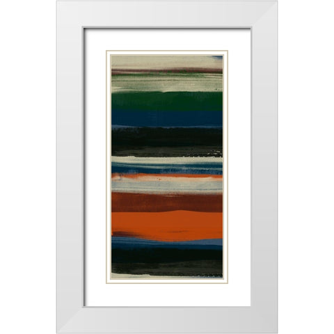 Lodge Strata III White Modern Wood Framed Art Print with Double Matting by Vess, June Erica
