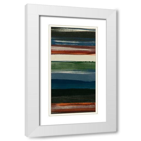 Lodge Strata IV White Modern Wood Framed Art Print with Double Matting by Vess, June Erica