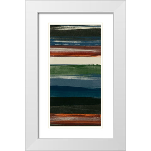 Lodge Strata IV White Modern Wood Framed Art Print with Double Matting by Vess, June Erica