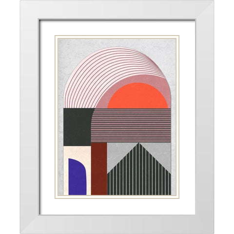 Sundown Meditation II White Modern Wood Framed Art Print with Double Matting by Wang, Melissa