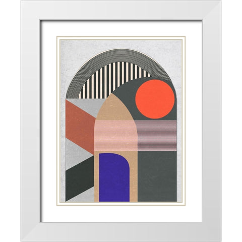 Sundown Meditation III White Modern Wood Framed Art Print with Double Matting by Wang, Melissa