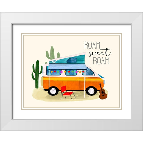 Roam Sweet Roam II White Modern Wood Framed Art Print with Double Matting by Borges, Victoria