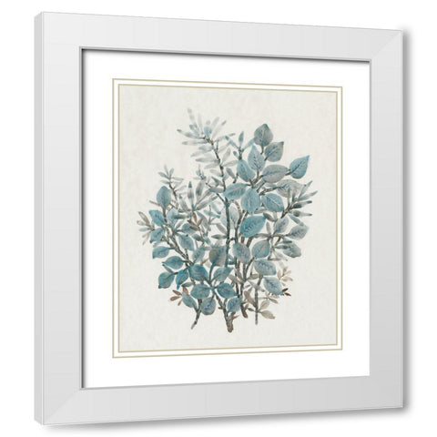 Leaf Arrangement I White Modern Wood Framed Art Print with Double Matting by OToole, Tim