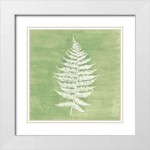 Forest Ferns I White Modern Wood Framed Art Print with Double Matting by Lam, Vanna