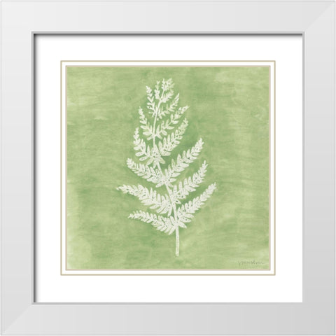 Forest Ferns II White Modern Wood Framed Art Print with Double Matting by Lam, Vanna