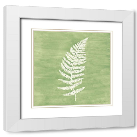 Forest Ferns III White Modern Wood Framed Art Print with Double Matting by Lam, Vanna