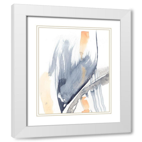 Congruity I White Modern Wood Framed Art Print with Double Matting by Goldberger, Jennifer