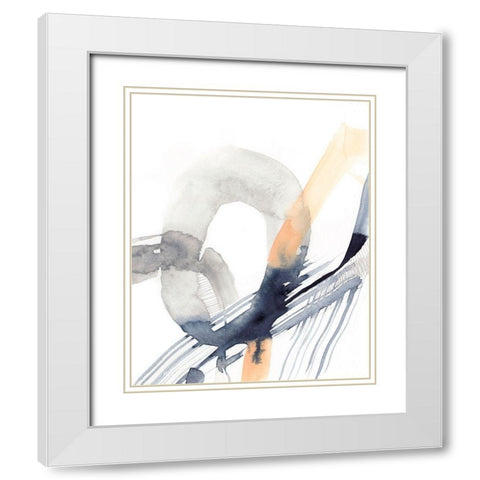 Congruity II White Modern Wood Framed Art Print with Double Matting by Goldberger, Jennifer