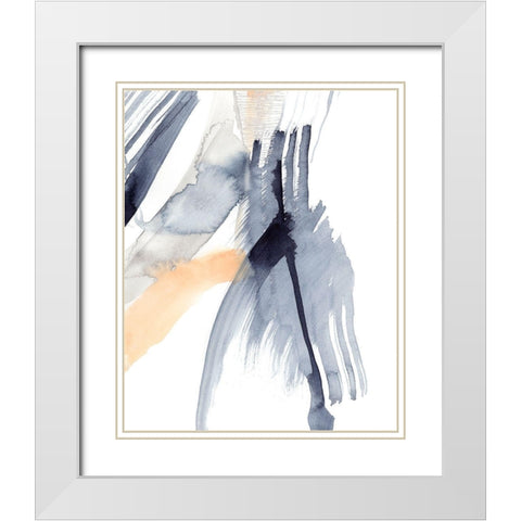 Congruity IV White Modern Wood Framed Art Print with Double Matting by Goldberger, Jennifer