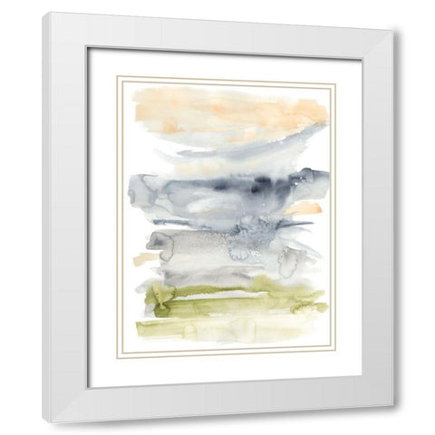 Crystallized Marsh II White Modern Wood Framed Art Print with Double Matting by Goldberger, Jennifer