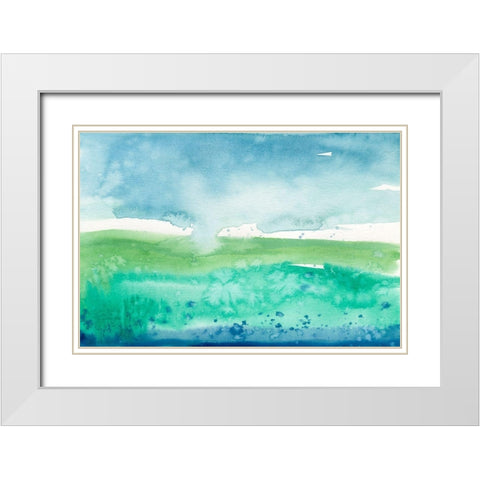 Go Lightly I White Modern Wood Framed Art Print with Double Matting by Ludwig, Alicia