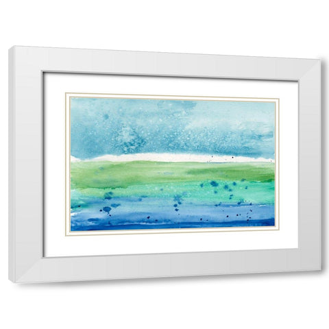 Go Lightly II White Modern Wood Framed Art Print with Double Matting by Ludwig, Alicia