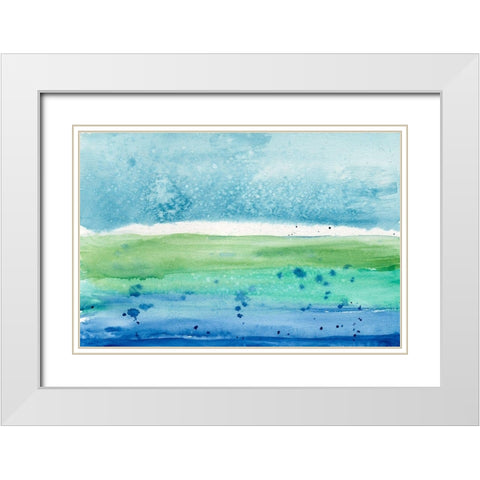 Go Lightly II White Modern Wood Framed Art Print with Double Matting by Ludwig, Alicia