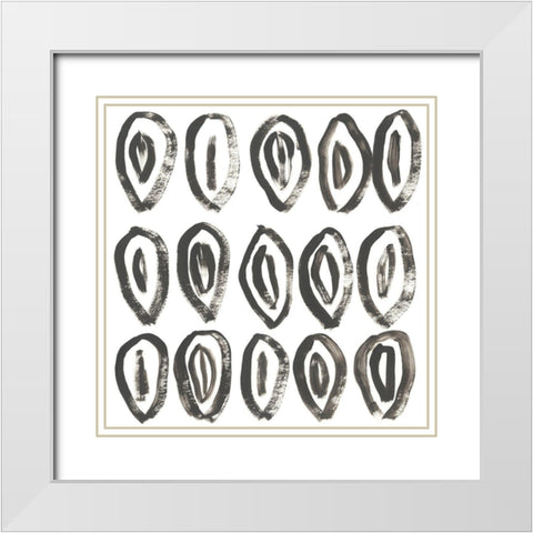 Mixed Signals II White Modern Wood Framed Art Print with Double Matting by Vess, June Erica