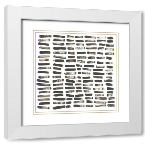 Mixed Signals III White Modern Wood Framed Art Print with Double Matting by Vess, June Erica