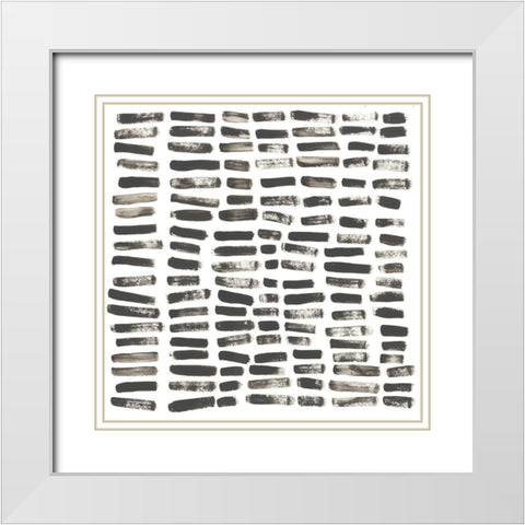 Mixed Signals III White Modern Wood Framed Art Print with Double Matting by Vess, June Erica