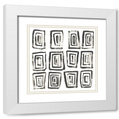 Mixed Signals IV White Modern Wood Framed Art Print with Double Matting by Vess, June Erica