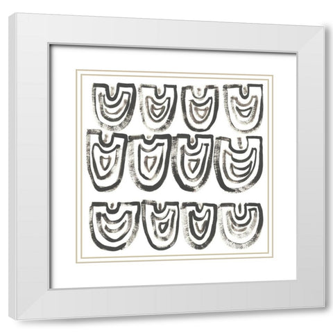 Mixed Signals VIII White Modern Wood Framed Art Print with Double Matting by Vess, June Erica