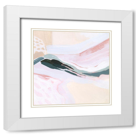 Ocean Meadow I White Modern Wood Framed Art Print with Double Matting by Popp, Grace