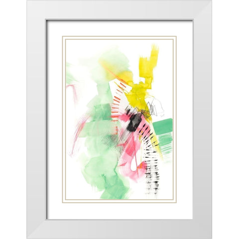 Neon Playground II White Modern Wood Framed Art Print with Double Matting by Goldberger, Jennifer