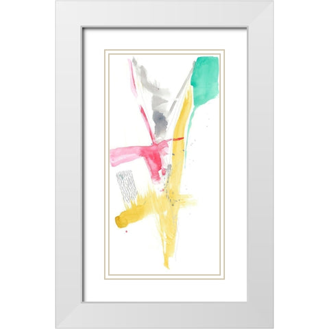 Neon Exploration I White Modern Wood Framed Art Print with Double Matting by Goldberger, Jennifer