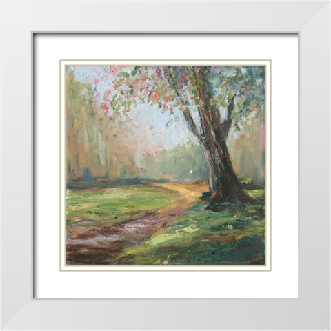 Custom Path to the Tree II White Modern Wood Framed Art Print with Double Matting by Iafrate, Sandra