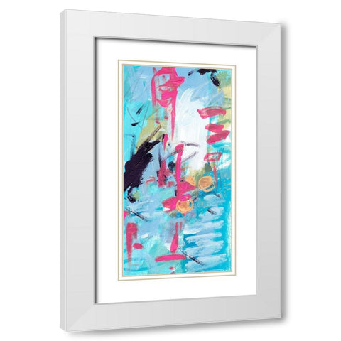 Waterlines I White Modern Wood Framed Art Print with Double Matting by Wang, Melissa