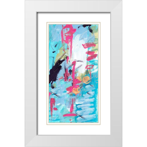 Waterlines I White Modern Wood Framed Art Print with Double Matting by Wang, Melissa