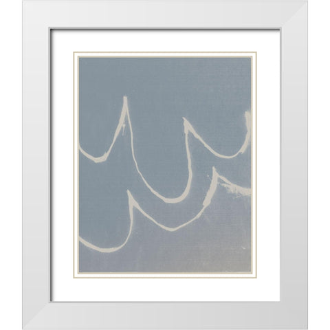 Sailing Scrawl II White Modern Wood Framed Art Print with Double Matting by Green, Jacob