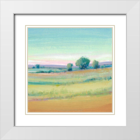 Custom Vivid Landscape VI White Modern Wood Framed Art Print with Double Matting by OToole, Tim