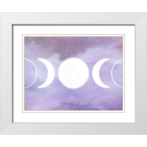 Celestia I White Modern Wood Framed Art Print with Double Matting by Borges, Victoria
