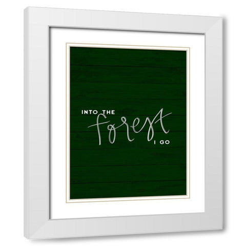 Hug a Tree II White Modern Wood Framed Art Print with Double Matting by Hambly, Anna