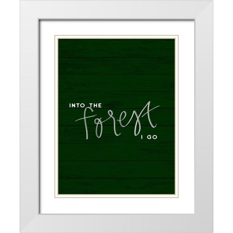 Hug a Tree II White Modern Wood Framed Art Print with Double Matting by Hambly, Anna
