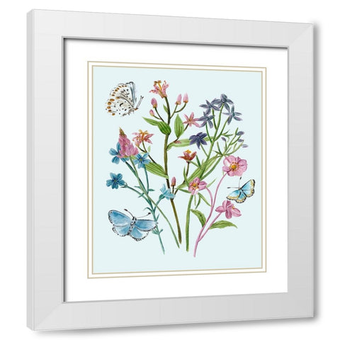 Wildflowers Arrangements I White Modern Wood Framed Art Print with Double Matting by Wang, Melissa