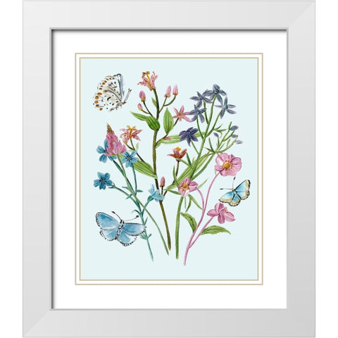 Wildflowers Arrangements I White Modern Wood Framed Art Print with Double Matting by Wang, Melissa