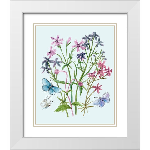 Wildflowers Arrangements II White Modern Wood Framed Art Print with Double Matting by Wang, Melissa