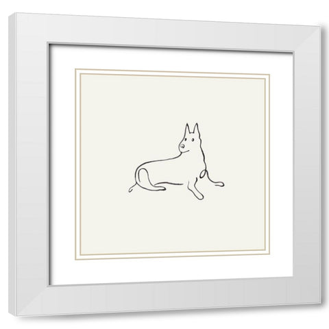 Stay II White Modern Wood Framed Art Print with Double Matting by Wang, Melissa