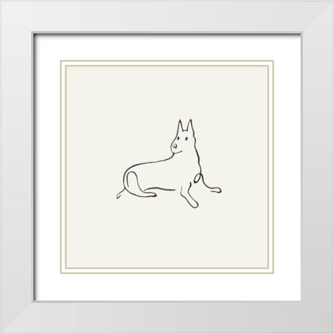 Stay II White Modern Wood Framed Art Print with Double Matting by Wang, Melissa