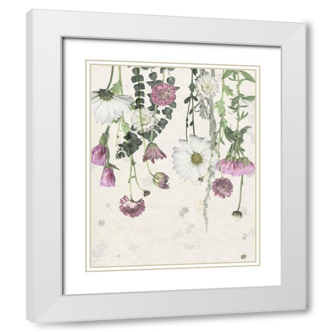 Flower Veil I White Modern Wood Framed Art Print with Double Matting by Popp, Grace