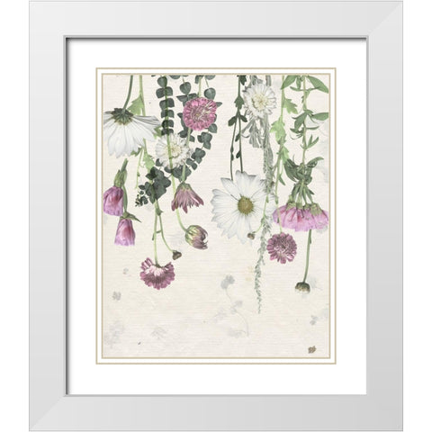 Flower Veil I White Modern Wood Framed Art Print with Double Matting by Popp, Grace